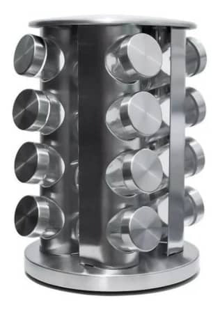 Stainless Steel Stylish Spice Rack - 16 Piece_0